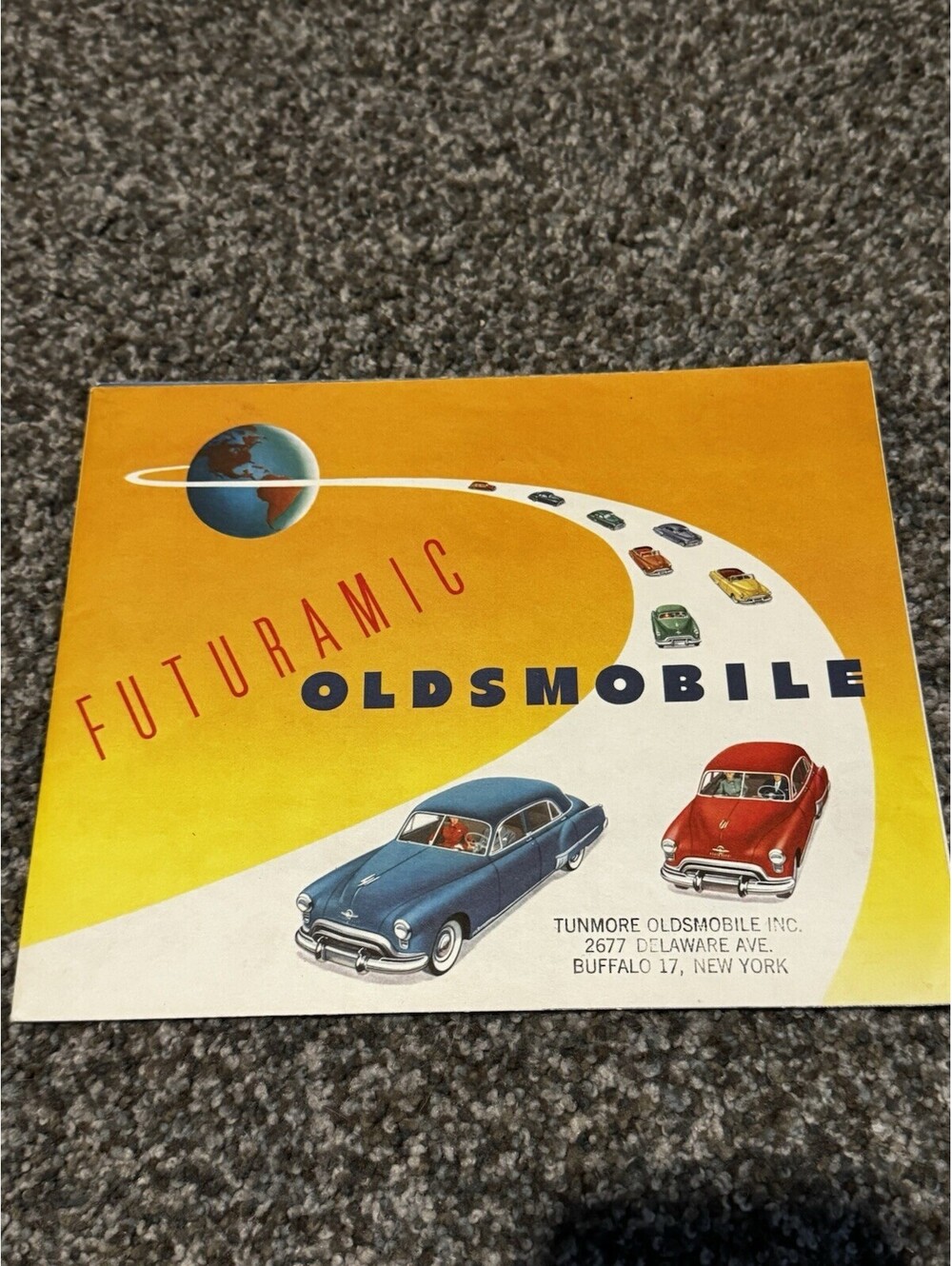 1949 Oldsmobile Futuramic 78 88 & 98 Foldout Sales Brochure Rocket 88 Fastback